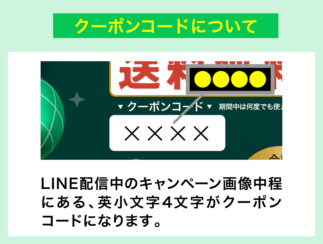 クーポンコードについて