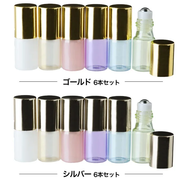 パステル スリムロールオン　6色セット（3ml、5ml、10ml）