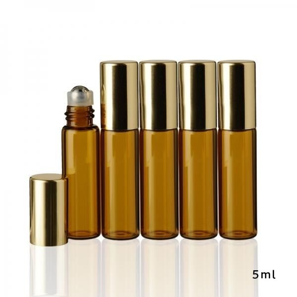 ロールオンスリム　ブラウン［ゴールドキャップ］5本セット（3ml、5ml、10ml）(5ml)