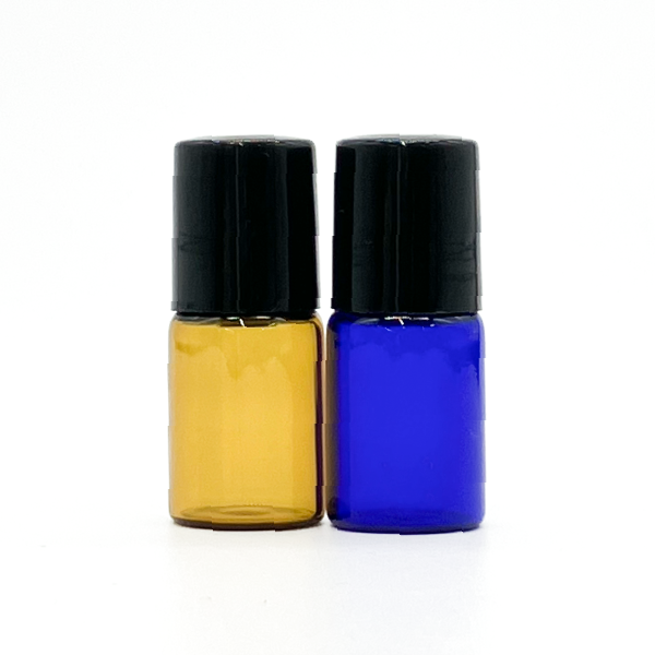 ロールオンボトル ［ブラウン・ブルー］【ブラックキャップ】（1ml、2ml）
