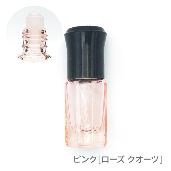 3ml天然石ロールオンボトル 8角パステル(【ピンク】)