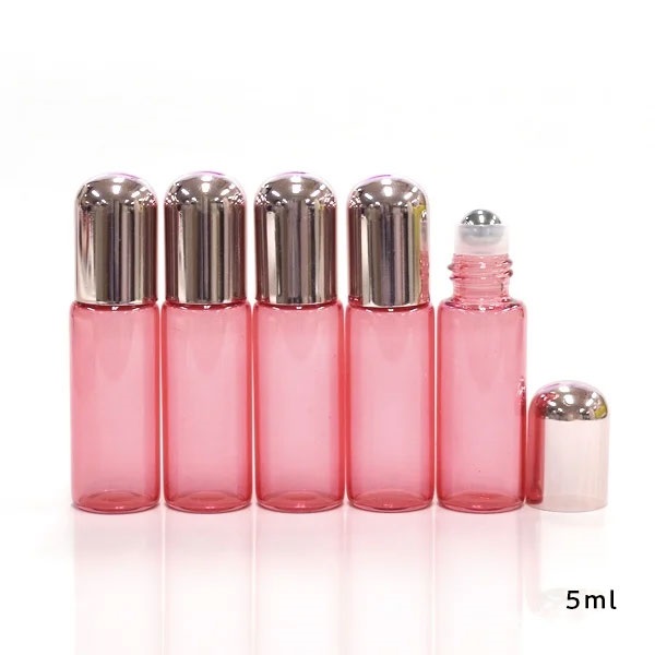 ロールオンボトル パールピンク【5本・10本セット】(【5本セット】5ml)