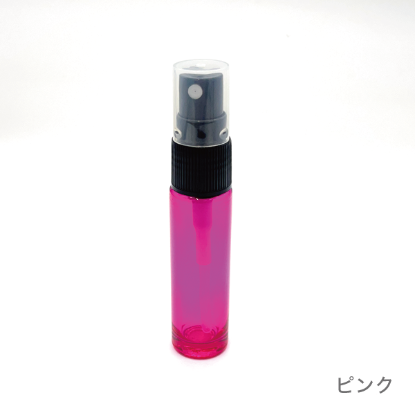 10mlスプレーボトル［ブラックキャップ］(ピンク)