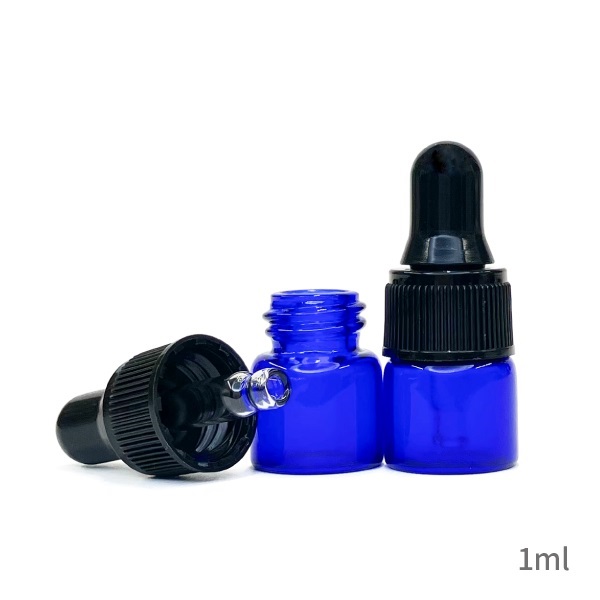 スポイトボトル ［ブルー・遮光］5本セット（1ml、2ml、3ml）(1ml)