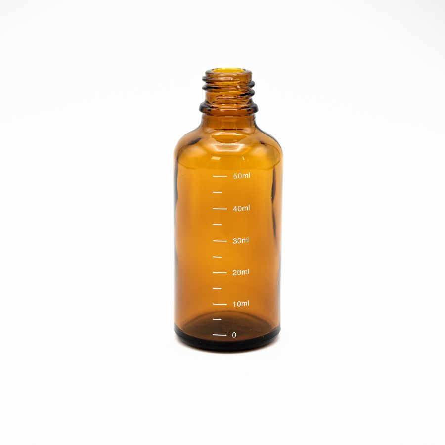 目盛り付きボトル ［ブラウン］【遮光】（10ml、30ml、50ml、100ml）(50ml)
