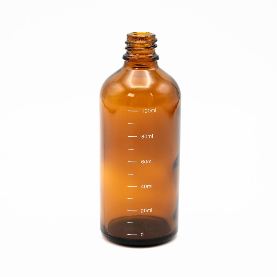 目盛り付きボトル ［ブラウン］【遮光】（10ml、30ml、50ml、100ml）(100ml)