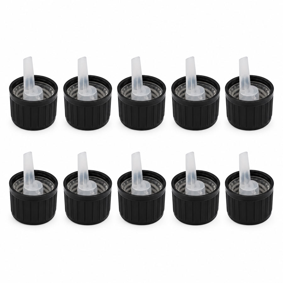 【10個セット】5ml & 15mlボトル用 ドロッパーキャップ【チャイルドロック】