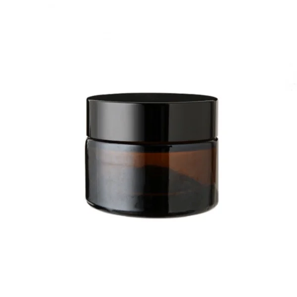 クリームジャー  ブラウン［ブラックキャップ］【遮光】【5g、10g、20g、30g、50g、100g】(30g)