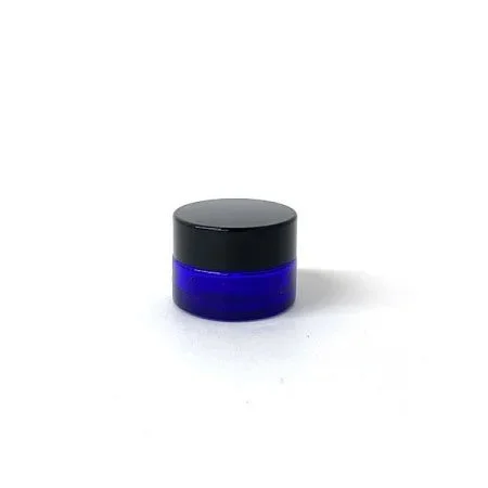 クリームジャー ブルー［ブラックキャップ］【遮光】【5g、10g、20g、30g、50g】(5g)