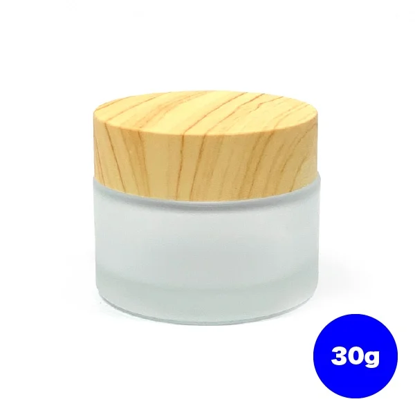 クリームジャー フロスト［木目調］【5 g、10 g、15 g、30 g、50 g】(30g)