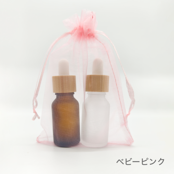 オーガンジー　3枚セット（全14色）【小・大】(ベビーピンク　M)