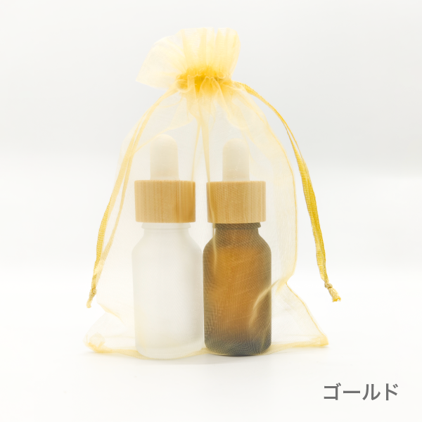 オーガンジー　3枚セット（全14色）【小・大】(ゴールド　M)