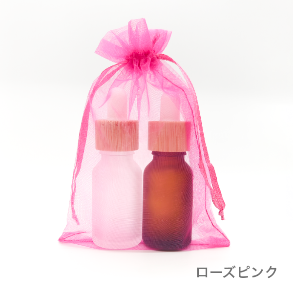 オーガンジー　3枚セット（全14色）【小・大】(ローズピンク　M)