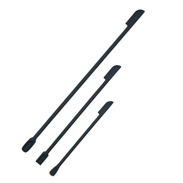 ミニシリコンスパチュラ 薬さじ付き ３本セット(【ブラック】)