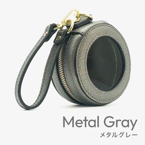 アロマケース ドーナツミニVI　10本用（1-3ml小分けビン用）(メタルグレー)