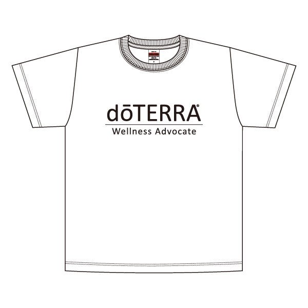 ロゴTシャツ - Wellness Advocate - 【ブラック・ホワイト】［男女兼用］ (【ホワイト】WHS)
