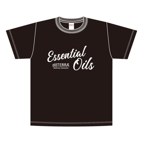 Tシャツ - エッセンシャルオイル -  【ラベンダー・ブラック】［男女兼用］ (ブラック　Ｓ)