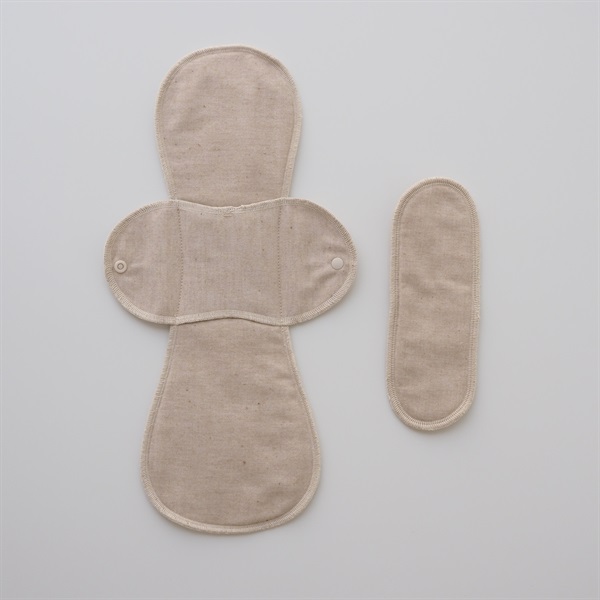 布ナプキン昼用/夜用［純オーガニックコットン100%］(夜用ロング - 茶-【L】)