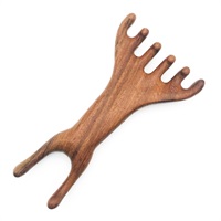 ウッドヘッドマッサージコーム(フォーク)